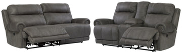 Austere Signature Design Power Reclining 2-Piece Living Room Set