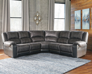 Nantahala Signature Design by Ashley 5-Piece Reclining Sectional