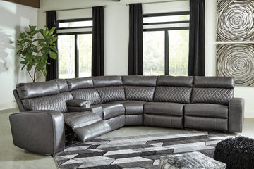 Samperstone Signature Design by Ashley 6-Piece Power Reclining Sectional