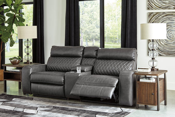 Samperstone Signature Design by Ashley 3-Piece Power Reclining Sectional