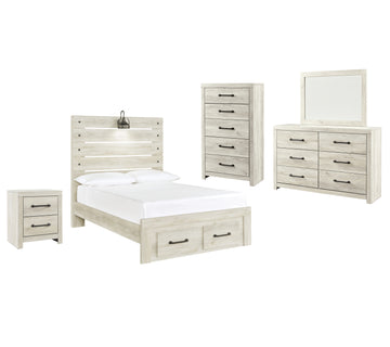 Cambeck Signature Design 7-Piece Youth Bedroom Set with 2 Storage Drawers and Nightstand