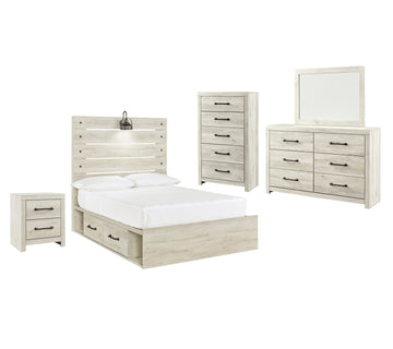 Cambeck Signature Design 7-Piece Youth Bedroom Set with 4 Storage Drawers and Nightstand