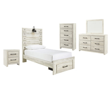 Cambeck Signature Design 7-Piece Youth Bedroom Set with Storage Drawer and Nightstand