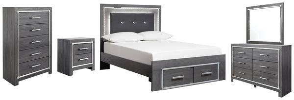 Lodanna Signature Design 7-Piece Bedroom Set with 2 Storage Drawers