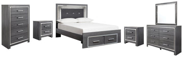 Lodanna Signature Design 8-Piece Bedroom Set with 2 Storage Drawers