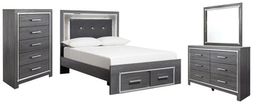 Lodanna Signature Design 6-Piece Bedroom Set with 2 Storage Drawers