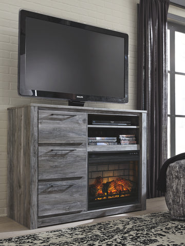 Baystorm Signature Design by Ashley Media Chest with Electric Fireplace