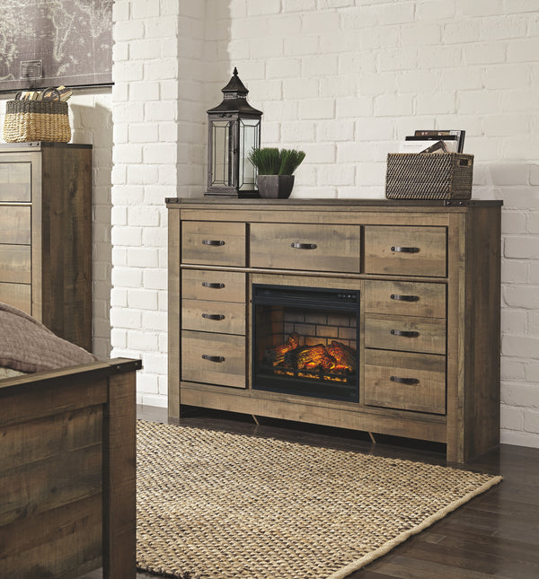 Trinell Signature Design by Ashley Dresser with Electric Fireplace