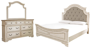 Realyn Upholstered Panel Bed Signature Design 5-Piece Bedroom Set