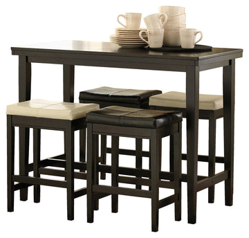 Kimonte Signature Design Dark Brown 5-Piece Dining Room Set