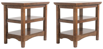 Cross Island Signature Design Chair Side 2-Piece End Table Set